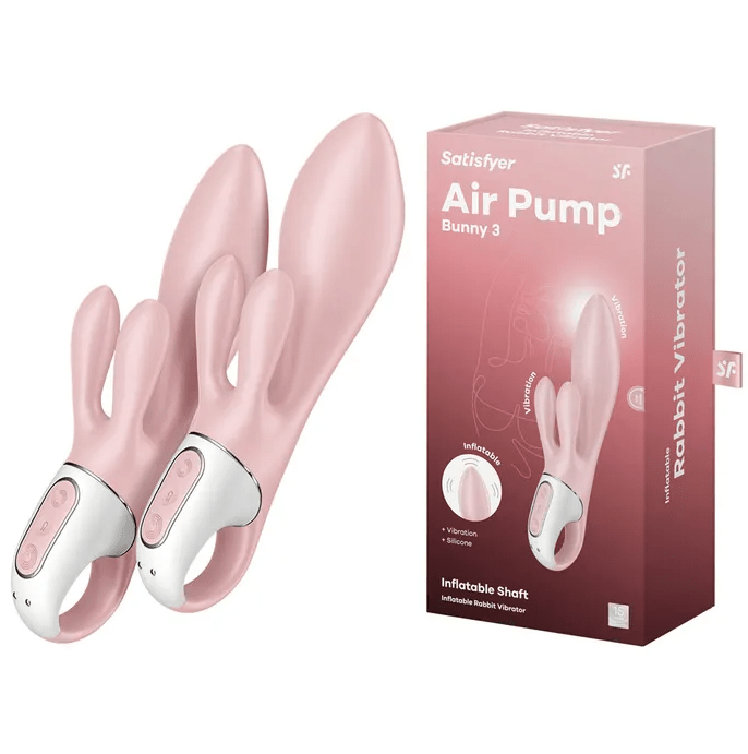 Satisfyer Air Pump Bunny 3 - Inflatable Rabbit Vibrator - Pink