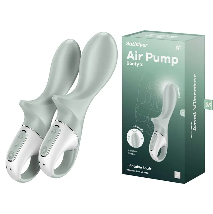 Satisfyer Air Pump Booty 3 - Inflatable Anal Vibrator - Grey