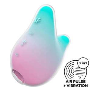 Satisfyer Mermaid Vibes - Double Air Pulse Stimulator - Mint/Pink