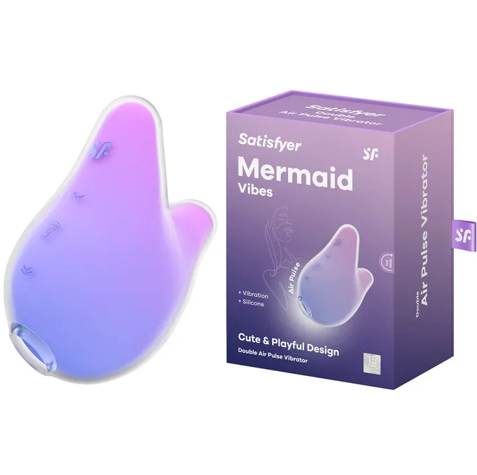 Satisfyer Mermaid Vibes - Double Air Pulse Stimulator - Violet/Pink