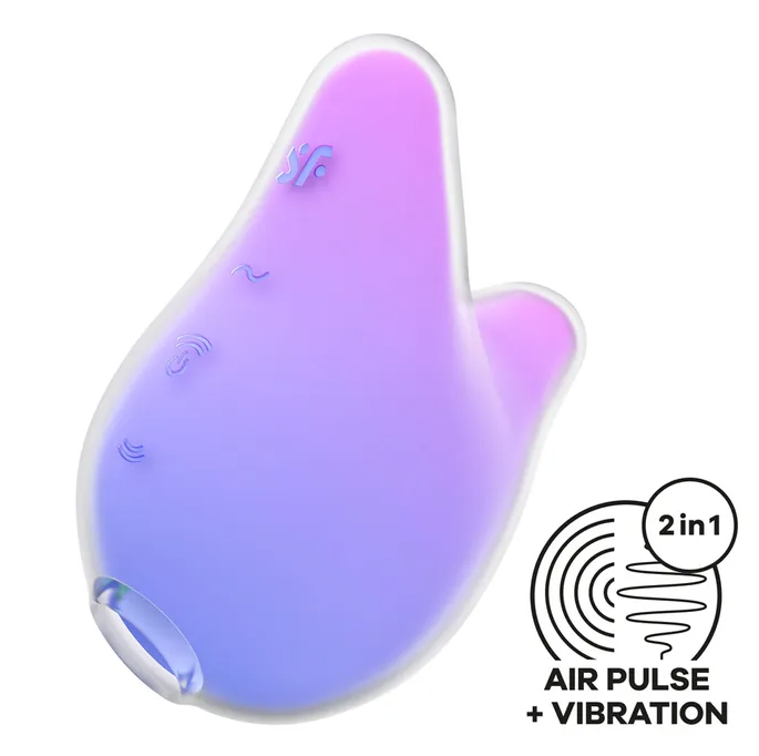 Satisfyer Mermaid Vibes - Double Air Pulse Stimulator - Violet/Pink