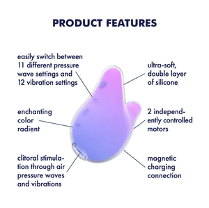 Satisfyer Mermaid Vibes - Double Air Pulse Stimulator - Violet/Pink