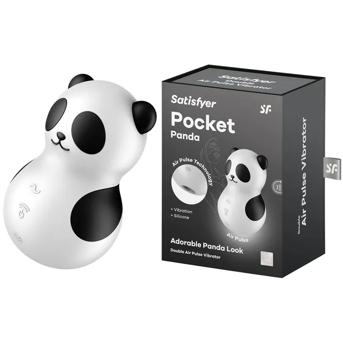 Satisfyer Pocket Panda - Double Air Pulse Vibrator - Black