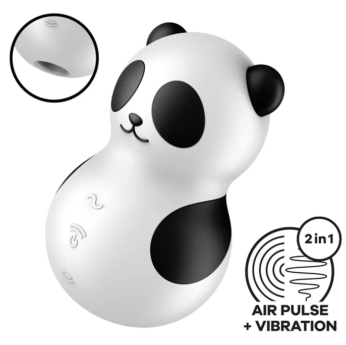 Satisfyer Pocket Panda - Double Air Pulse Vibrator - Black