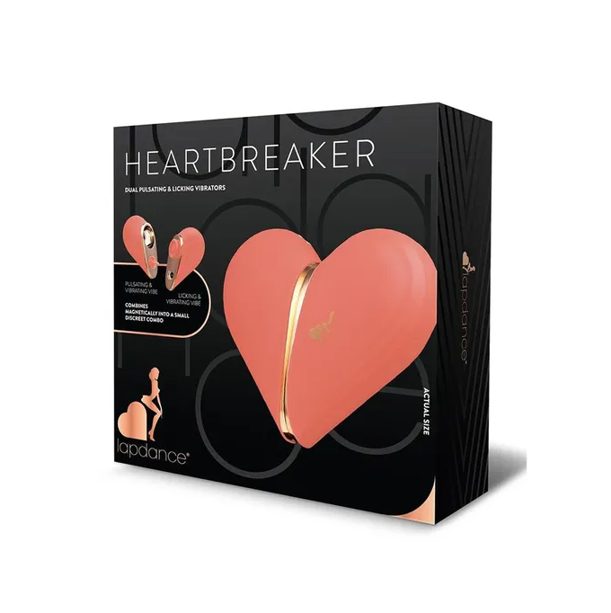 Lapdance Heartbreaker - Pulsating & Licking Stimulators - Pink