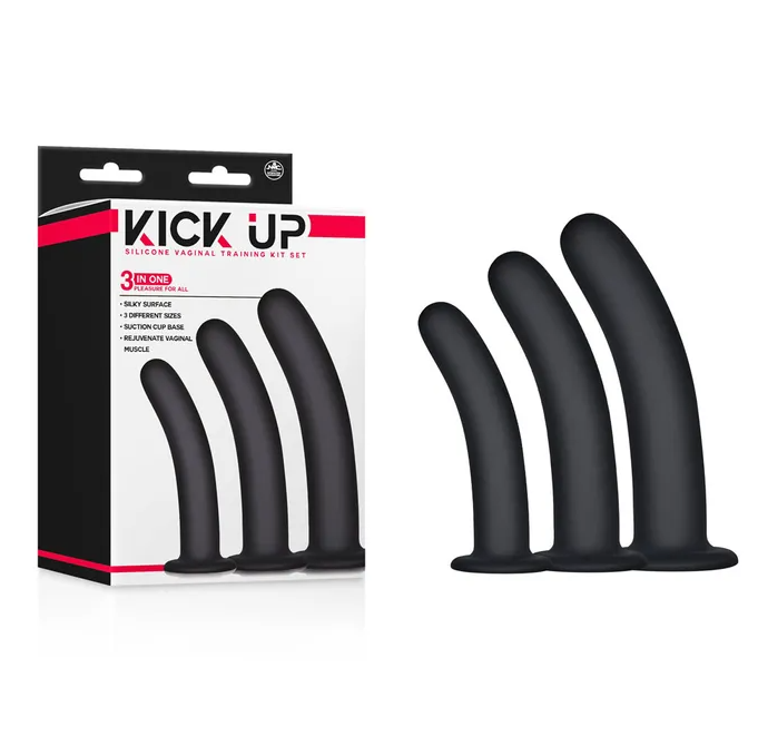 Kick Up Silicone Vaginal Training Kit - Black