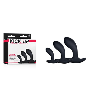 Kick Up Anal Plug Trainer Set - Black