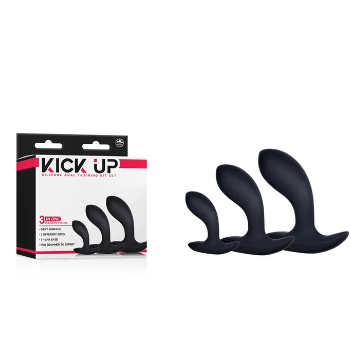 Kick Up Anal Plug Trainer Set - Black