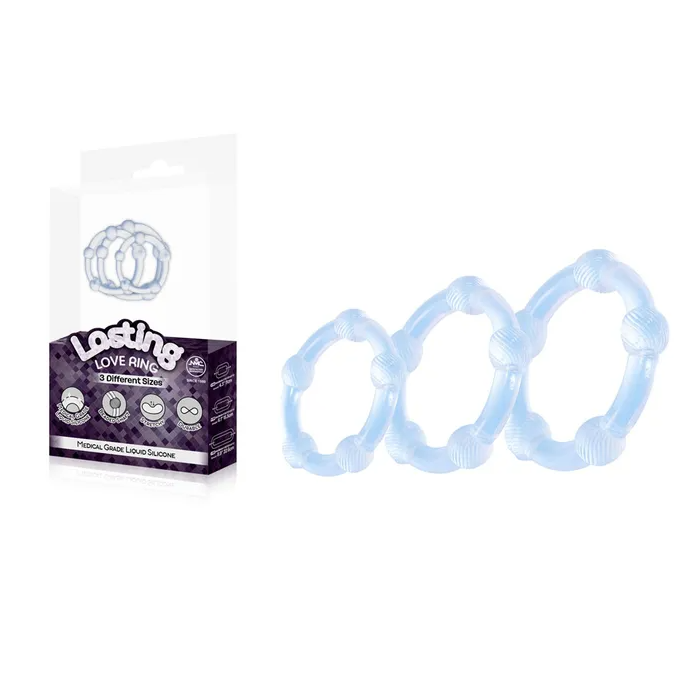 Lasting Love 3 Piece Cock Ring Set - Clear