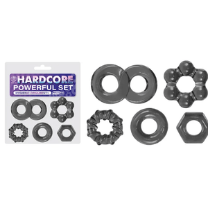 Hardcore Powerful Cock Rings Set 2 - Smoke