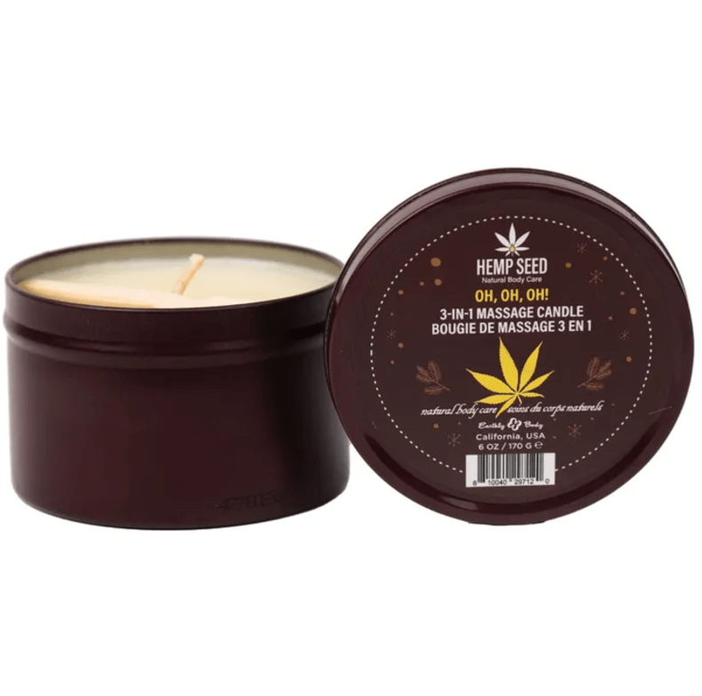 Massage Candle - Oh! Oh! Oh! - Amber Musk, Warm Tobacco, Caramel Strands 