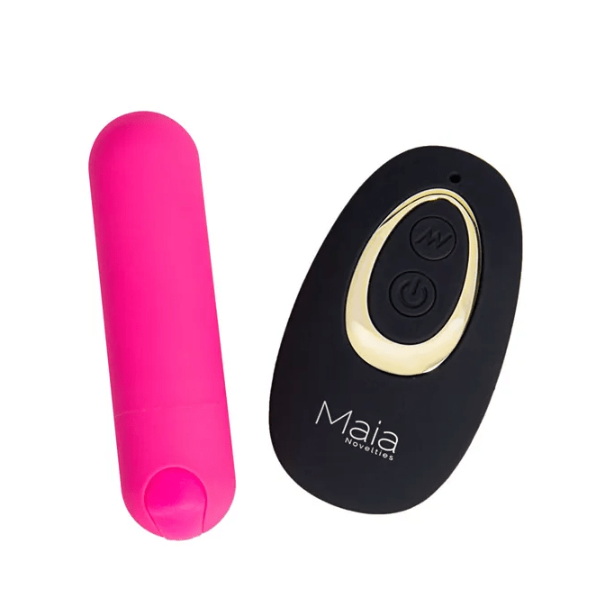 Maia Date Night 420 L/XL Black Panty with Pink Bullet Vibe
