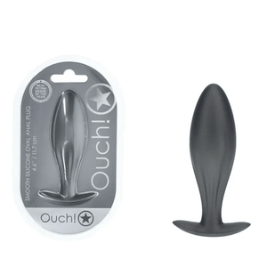 Ouch! Oval Anal Plug - Gun Metal