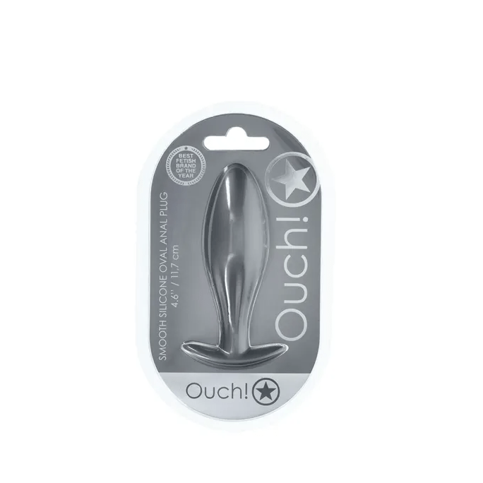 Ouch! Oval Anal Plug - Gun Metal