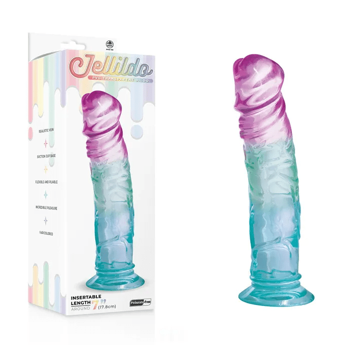 Jellido 7.25 Inch Dildo - Clear Coloured