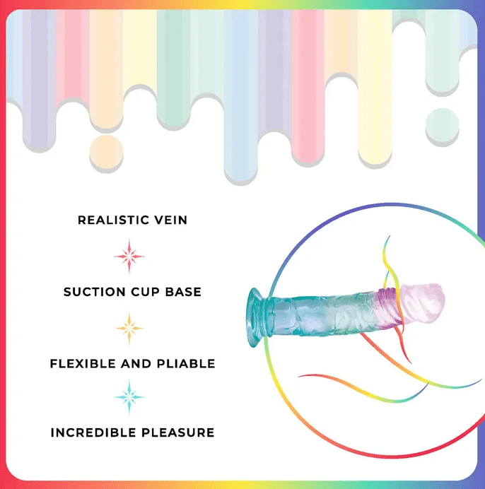 Jellido 7.25 Inch Dildo - Clear Coloured