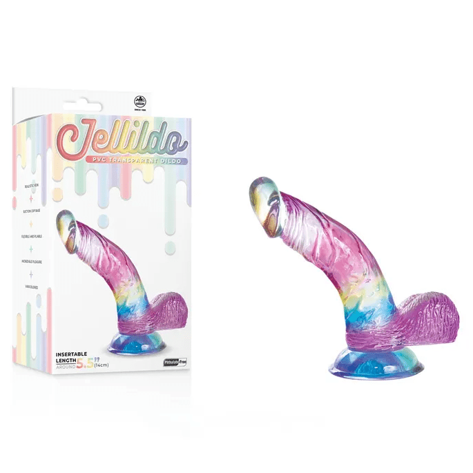 Jellido 5.5 Inch Curved Dildo - Clear Coloured