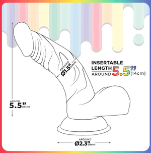 Jellido 5.5 Inch Curved Dildo - Clear Coloured
