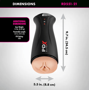PDX Elite Fuck-Gasm - Sucking & Vibrating Auto Stroker - Flesh