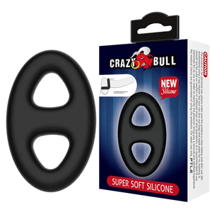 Crazy Bull Oval Cock & Ball Ring - Black