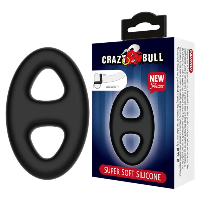 Crazy Bull Oval Cock & Ball Ring - Black