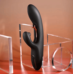 Playboy Pleasure Aureus Rabbit Vibrator with Internal Flicker - Black