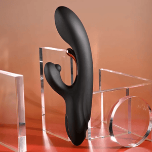 Playboy Pleasure Aureus Rabbit Vibrator with Internal Flicker - Black