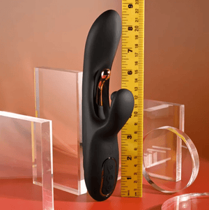 Playboy Pleasure Aureus Rabbit Vibrator with Internal Flicker - Black