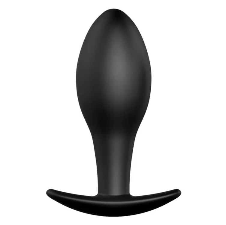 Party Up Jeff Silicone 8.5cm Butt Plug - Black