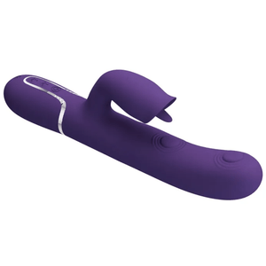 Party Up Alan Dual Motor - Licking & Thumping Rabbit Vibe - Purple