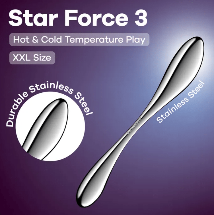 Satisfyer Star Force 3 - Chrome Steel 10.5 Inches Dildo