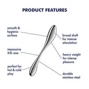 Satisfyer Star Force 3 - Chrome Steel 10.5 Inches Dildo