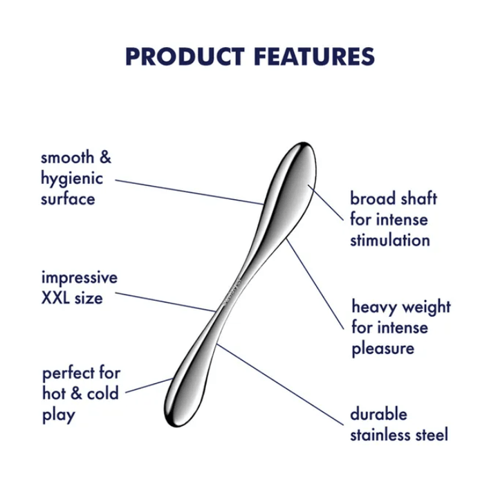 Satisfyer Star Force 3 - Chrome Steel 10.5 Inches Dildo
