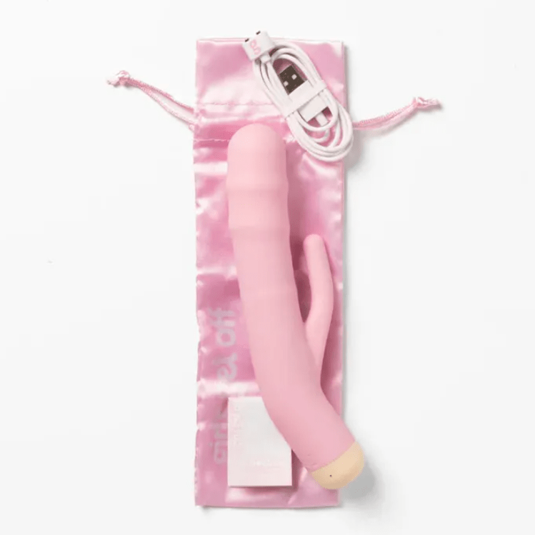 Girls Get Off DeeDee Thrusting Rabbit Vibrator - Pink