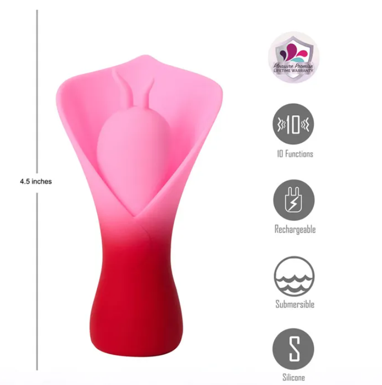 Maia Mina Fluttering Flower Stimulator - Red