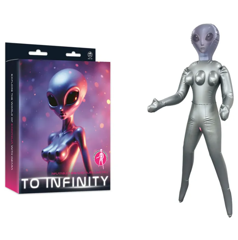 To Infinity - Silver Inflatable Alien Love Doll