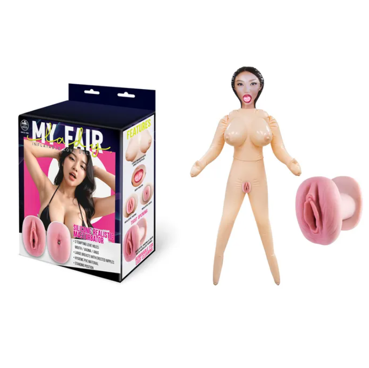 My Fair Lady - Inflatable Standing Love Doll with Realistic Holes