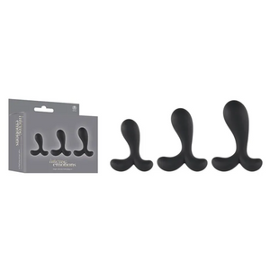 Intense Emotions - Black Butt Plugs - Set of 3 Sizes