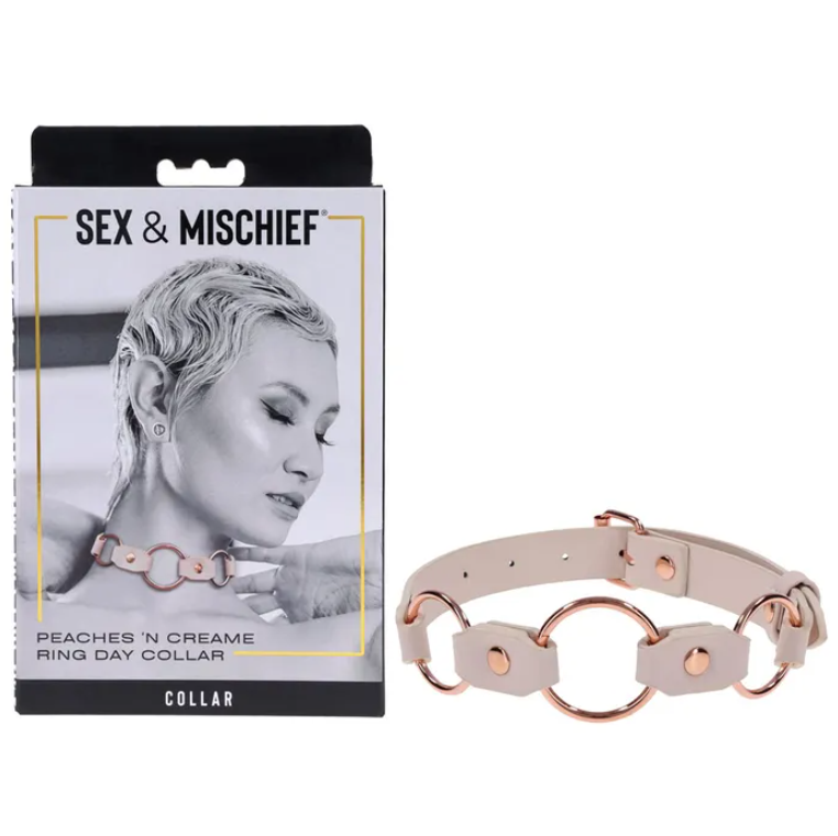 Sex & Mischief Peaches n CreaMe Ring Day Bondage Collar