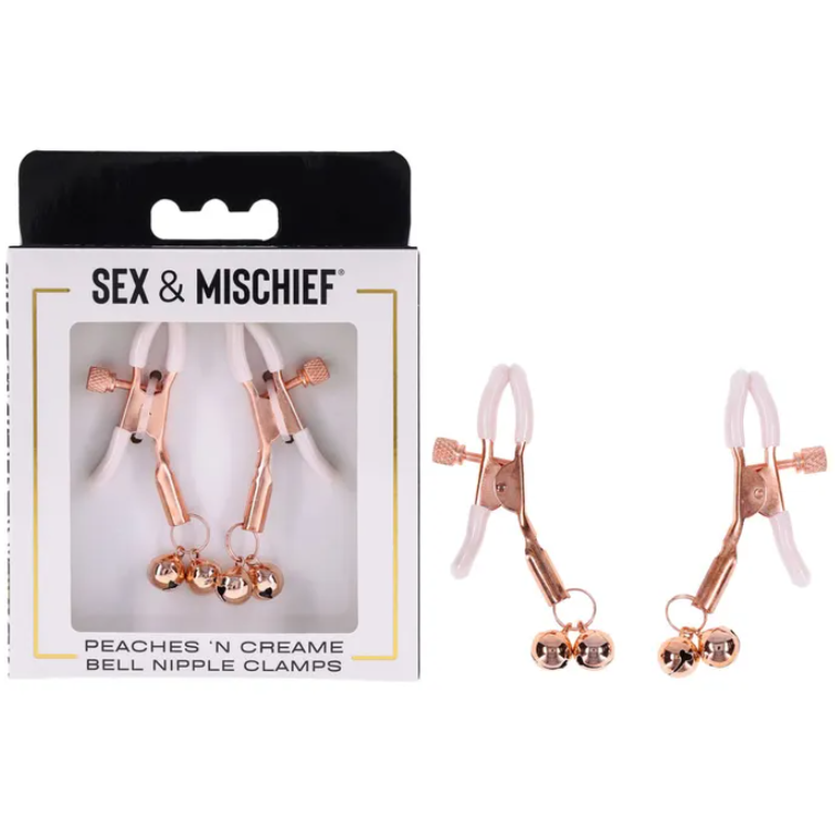 Sex & Mischief Peaches n CreaMe Bell Nipple Clamps