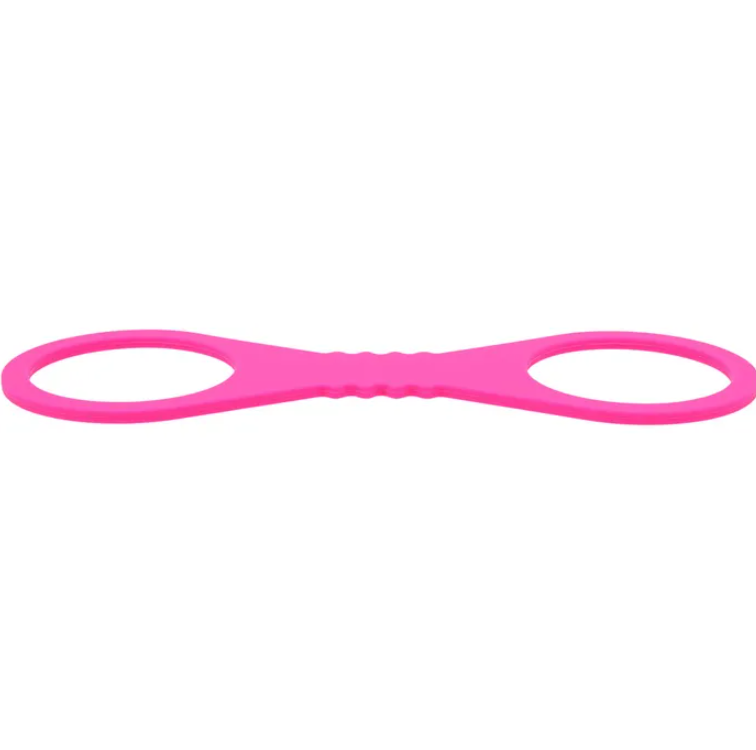 Sex & Mischief Large Hot Pink Silicone Cuffs