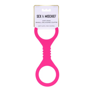 Sex & Mischief Small Hot Pink Silicone Cuffs