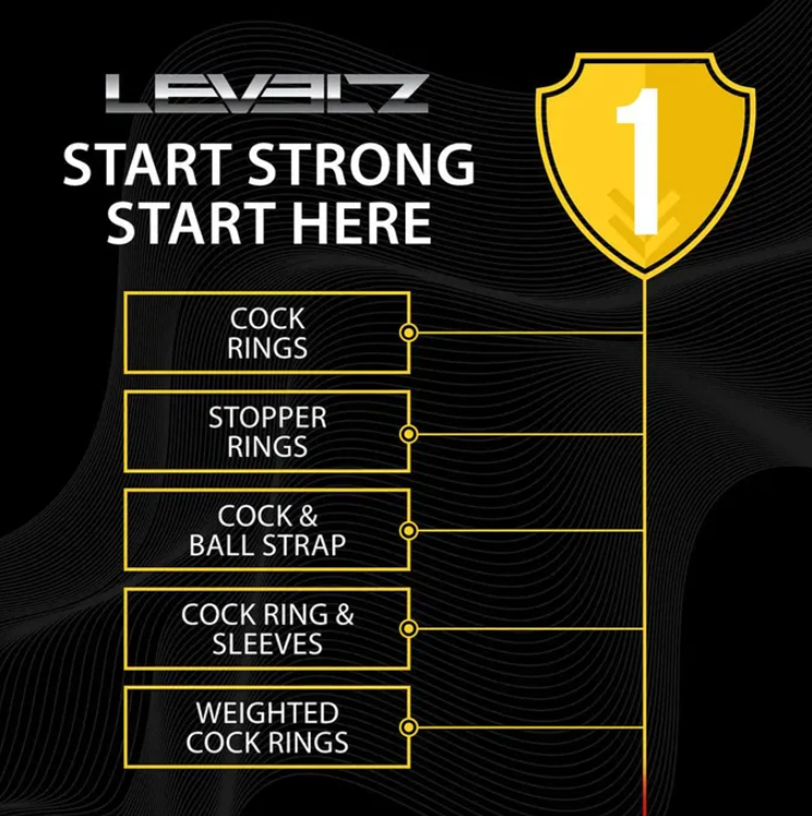 LEVELZ Silicone Cock & Ball Harness - Black