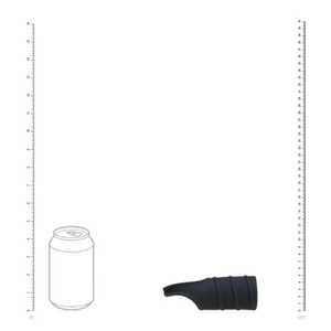 LEVELZ Silicone Cock Ring with Ribbed Sleeve - Black