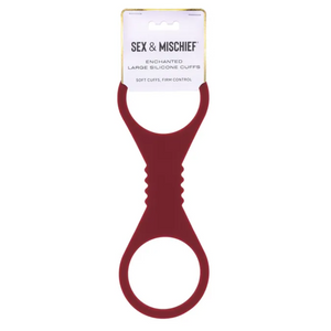 Sex & Mischief Enchanted Large Burguny Silicone Cuffs