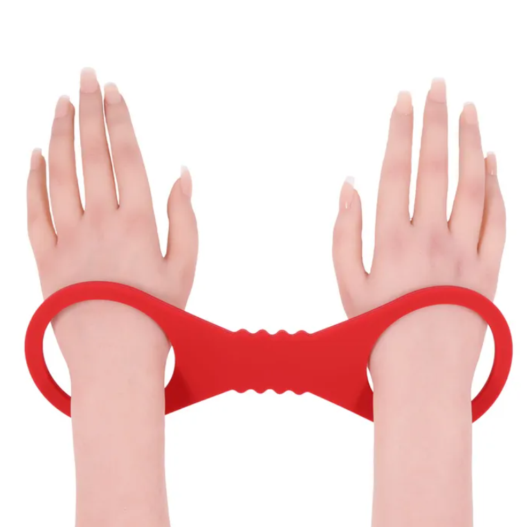 Sex & Mischief Large Red Silicone Cuffs