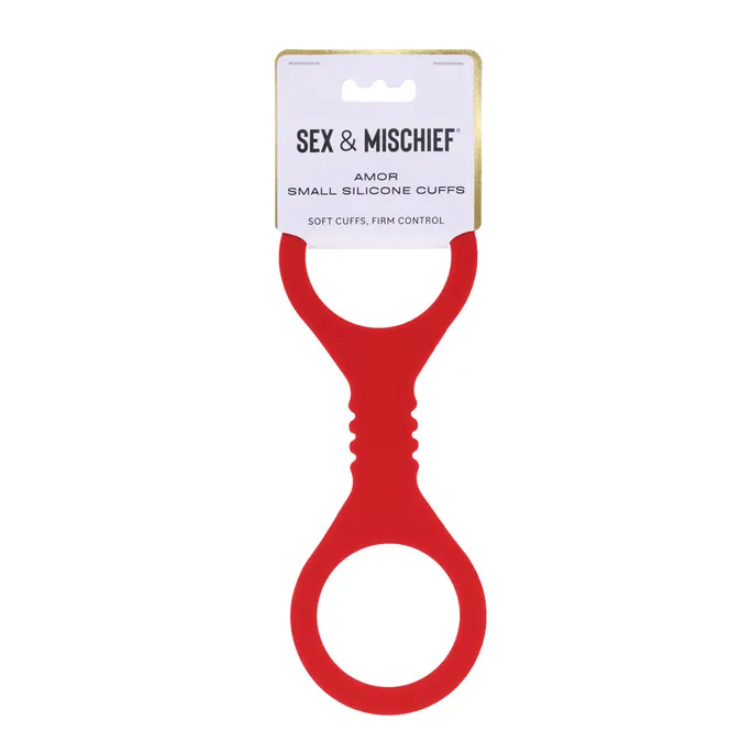 Sex & Mischief Amor Small Red Silicone Cuffs