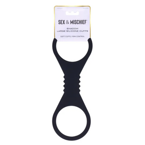 Sex & Mischief Shadow Large Black Silicone Cuffs