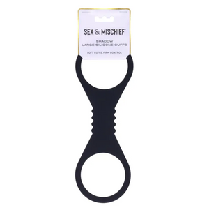 Sex & Mischief Shadow Large Black Silicone Cuffs