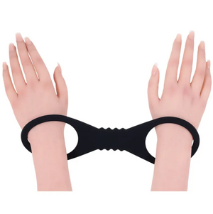 Sex & Mischief Shadow Large Black Silicone Cuffs